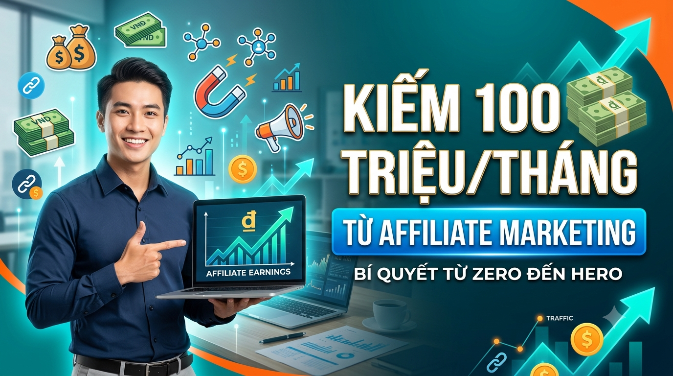 Affiliate Marketing Là Gì? Bí Quyết Giúp Bạn Trẻ Kiếm Vài Chục Đến Trăm Triệu/Tháng Từ Tiếp Thị Liên Kết